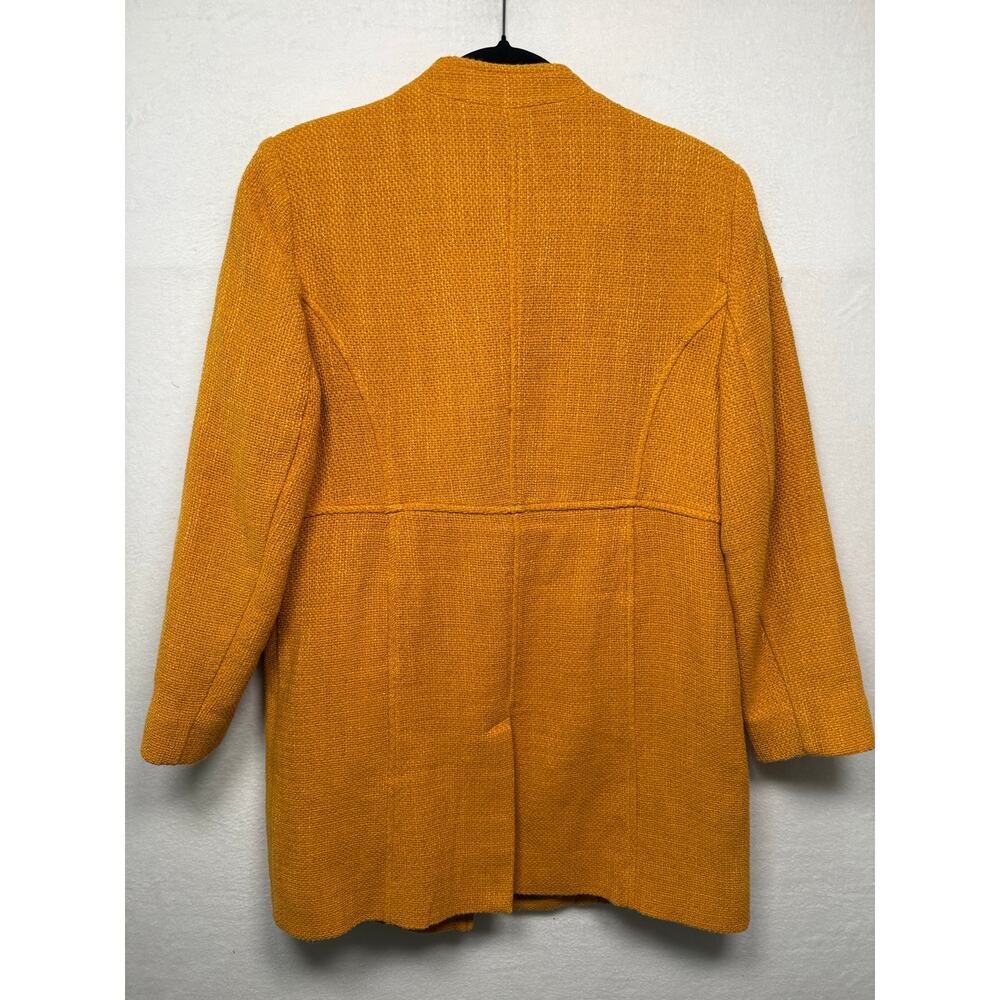 Chcio's Women's Jacket, Mustard Yellow Gold/Bronze Buttons, Size 1 Petite (8P) - Picture 2 of 6